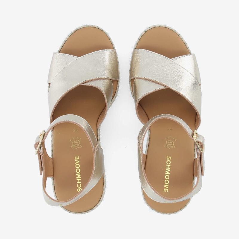 MINA SANDALE W - METAL LEATHER - GOLD